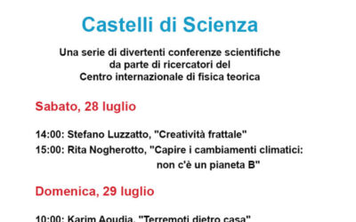 28 e 29 luglio 2018 castelli di scienza – incontri divulgativi scientifici al Museo