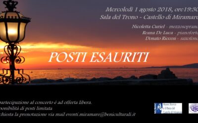 ‘+++ATTENZIONE+++ POSTI ESAURITI per concerto 1 agosto 2018