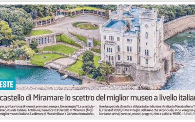 Il Piccolo 29 dicembre 2020_Il castello di Miramare è il miglior museo italiano: lo dice la rivista Artribune